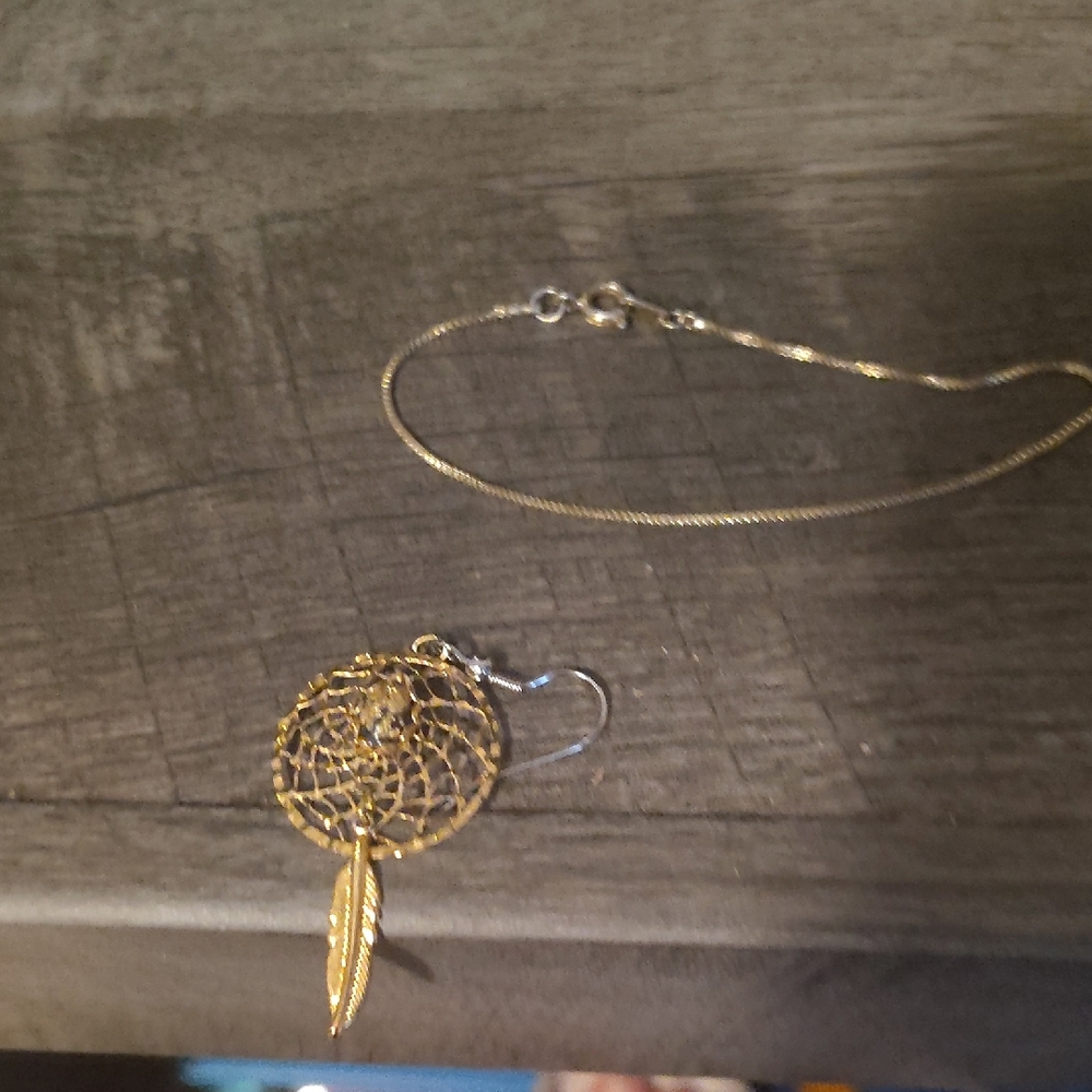 Golden Dreamcatcher Earrings